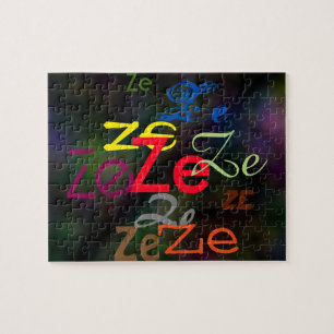 Pronononom Ze/Personnalisé Sur Tout Le Puzzle