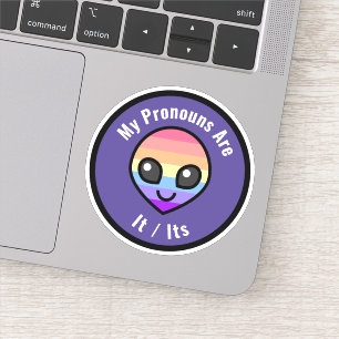 Pronononounes personnalisables - Sticker Alien Xen