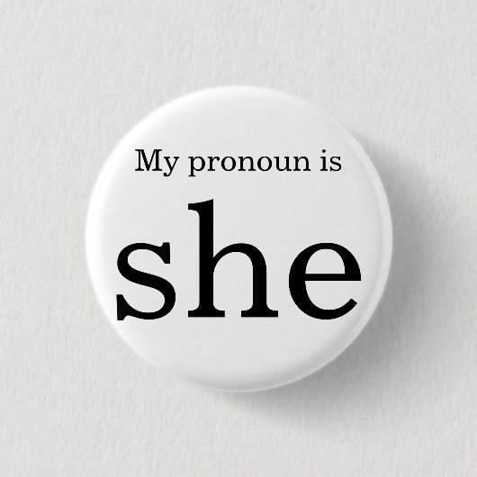 Pronoun badge ronde button 3,2 cm (Voorkant)