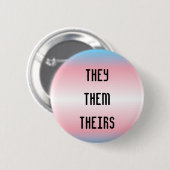 Pronoun-Button van hen/Them/Theirs Ronde Button 5,7 Cm (Voorkant /achterkant)