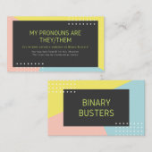 Pronoun Intervention (Fine) "Zij/Them" Visitekaartje (Voorkant / Achterkant)