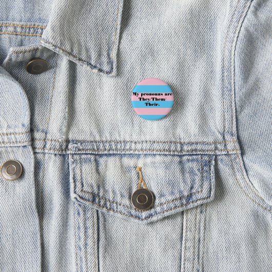 Pronoun Pins - Zij/zij Ronde Button 3,2 Cm (In situ)