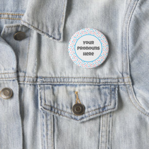 PRONOUNS Rainbow Sprinkles Transgender Pride Vlag Ronde Button 5,7 Cm