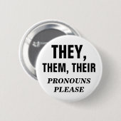 Pronouns Sjabloon Button (Voorkant /achterkant)