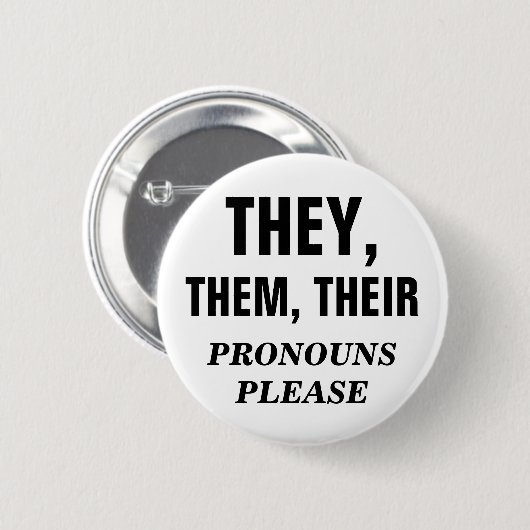 Pronouns Sjabloon Button (Voorkant /achterkant)