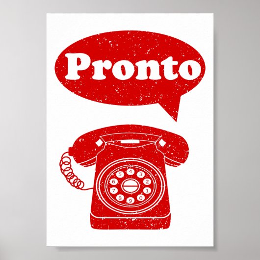 Pronto Italiaans telefoonnummer Poster (Voorkant)