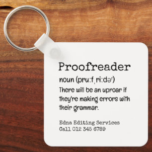PROOFREADER Leuk daar zijn ze hun grammatica cadea Sleutelhanger