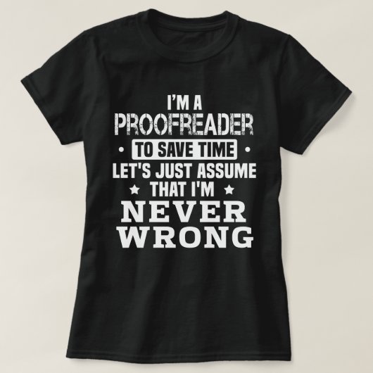 Proofreader T-shirt (Design voorkant)