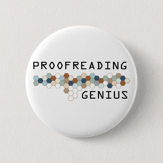 Proofreading Genius Ronde Button 5,7 Cm (Voorkant)