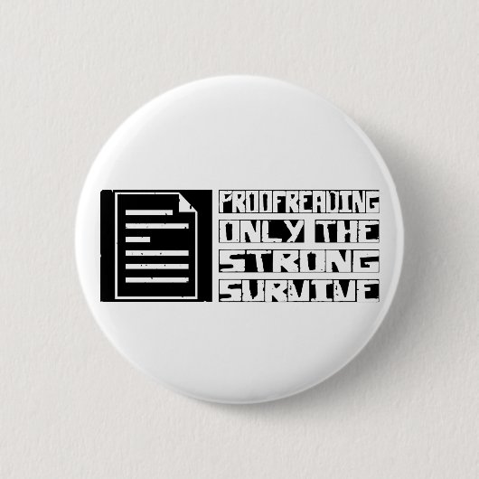 Proofreading Survive Ronde Button 5,7 Cm (Voorkant)