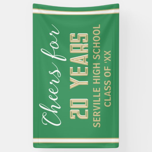 PROOST 20 JAAR! Custom Class Reunion banner (Verticaal)