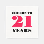 Proost 21 jaar servet (Voorkant)