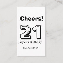 Proost 21 verjaardag vet letter naam jongen man ca