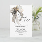 Proost 21e verjaardag foto uitnodiging (Staand voorkant)