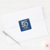 Proost 50 jaar volwassen vierkante sticker (Envelop)
