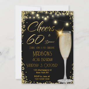 Proost 60 jaar verjaardagsuitnodiging kaart