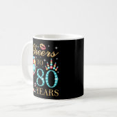 Proost 80 jaar 80 80 koffiemok (Voorkant links)