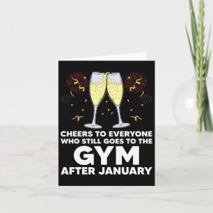 Proost Aan Gym Gangers Na Januari Gelukkig Nieuwja Kaart