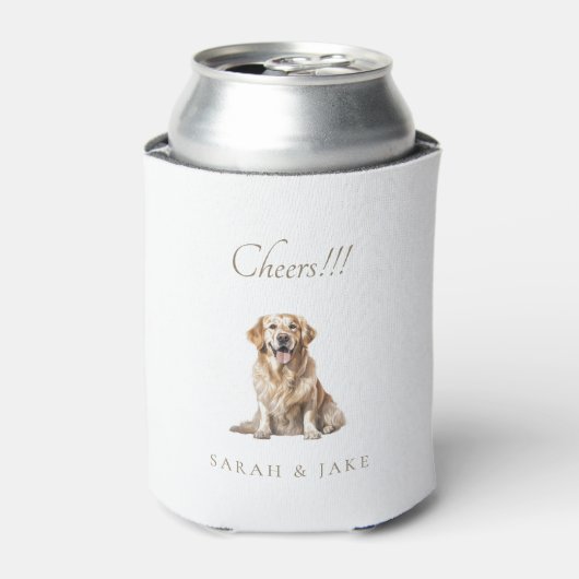 Proost!! Aangepaste huisdier bruiloft servetten Blikjeskoeler (Blikje Voorkant)