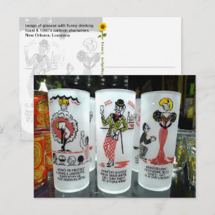 “Proost…” Antieke Glaswerk, New Orleans, LA - Briefkaart