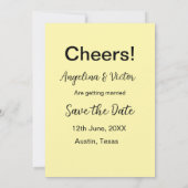 Proost bewaar de datum eenvoudig minimaal modern e kaart (Achterkant)