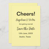 Proost bewaar de datum eenvoudig minimaal modern e kaart (Voorkant / Achterkant)