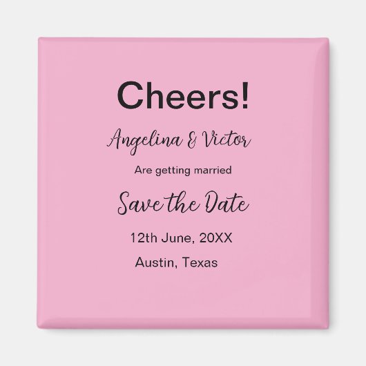 Proost bewaar de datum eenvoudig minimaal modern e magneet (Voorkant)