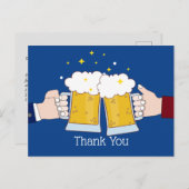 Proost, bier, bier, bedankkaart uitnodiging briefkaart (Voorkant / Achterkant)