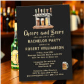 Proost & Bier Black & Gold Jonggezellenfeest Kaart