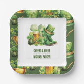 Proost Bieren Verjaardag St Patrick's Day Custom Papieren Bordje (Voorkant)
