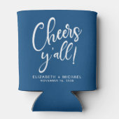 Proost Blauw Bruiloft Blikjeskoeler (Achterkant)