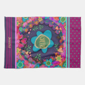 Proost Bloemenplezier Kleurrijke gepersonaliseerde Theedoek (Horizontaal)