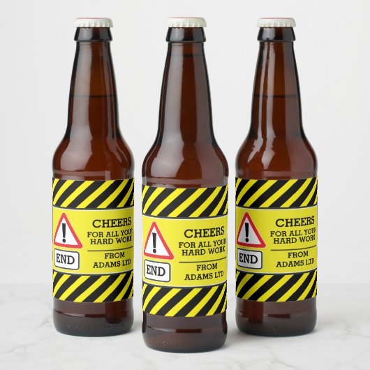 Proost bouwvakkers eindigen teken bier labels bier etiket (Flessen)