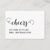 Proost bruid op bruiloft advieskaart (Voorkant)