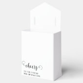 Proost bruid op bruiloft bedankdoosjes (Geopend)