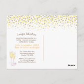 Proost bruidsbeurs wijn champagne proeverij briefkaart (Achterkant)