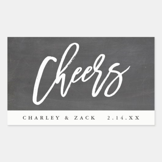 Proost Chalkboard Mini Wine Mini Champagne Label (Voorkant)