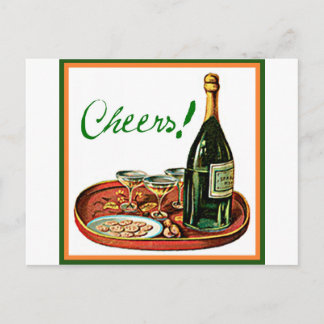 PROOST! CHAMPAGNE-AFDRUKKING BRIEFKAART