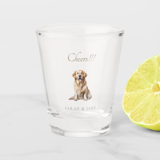 Proost!! Custom Pet Wedding Shot Glas (Voorkant)
