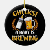 Proost Een Baby brouwt een Drink bierfeest Keramisch Ornament (Achterkant)