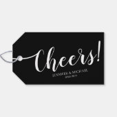 Proost Eenvoudige Zwarte Liefde Cadeaulabel (Achterkant Horizontaal)
