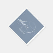 Proost - Elegant Dusty Blue Wedding Servet (Hoek)