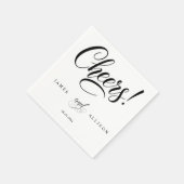 "Proost!" Elegant Script Custom Wedding Party Servet (Hoek)