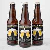 Proost en bier op 21 jaar Bierflesetiket Etiket (Flessen)