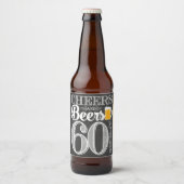 Proost en bier op 60 jaar Bierflesetiket Bier Etiket (Voorkant)