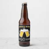 Proost en bier op 60 jaar Bierflesetiket Bier Etiket (Voorkant)