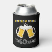 Proost en bier op 60 jaar Koelbox Blikjeskoeler (Blikje Voorkant)