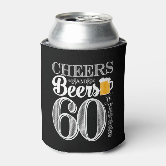 Proost en bier op 60 jaar Koelbox Blikjeskoeler (Blikje Voorkant)
