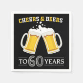 Proost en bier op 60 jaar servetten (Voorkant)