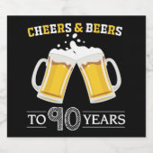 Proost en bier op 90 jaar Bierflesetiket Etiket (Enkel label)